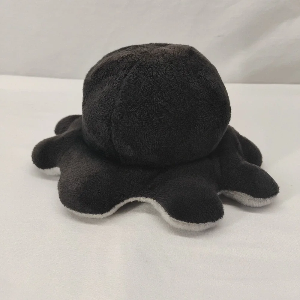 Mini Octopus Reversible Plush Grey/Black Happy/Sad ‎ Stuffed Animal Tee Turtle